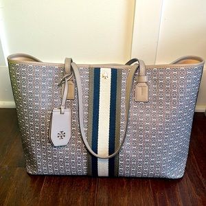 Tory Burch jacquard logo tote